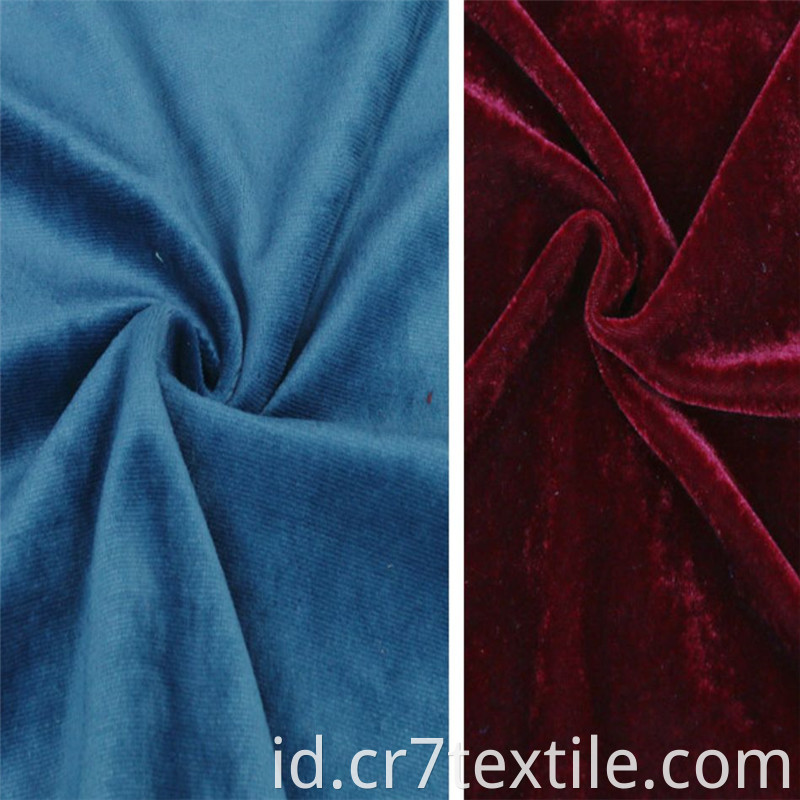 Customized Dyed Knit Brushed Velvet Sleepwear Fabric